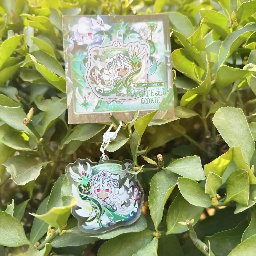 Cookie Run Keychain, White Lily Cookie Keychain